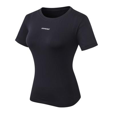 China Top Lady Breathable Wholesale Fitness Crop Fitness Compression T-shirt Short Sleeve Yoga Workout Women Wear Top Gym Sexy Tops for sale