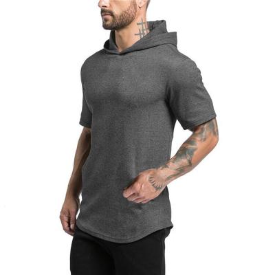 China Men's Slim Fit Summer Brand Anti-Wrinkle Stain Logo Casual Pullover Logo Hip Hop Streetwear Hoodie Short Sleeve T-shirt for sale