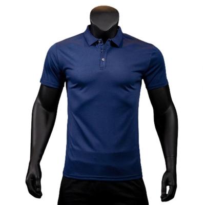 China New Solid Color Anti-wrinkle 2023 Men's Polo Shirts Breathable Quick-drying Moisture Wicking Lapel Comfortable Sports Short Sleeve Polo Shirt for sale