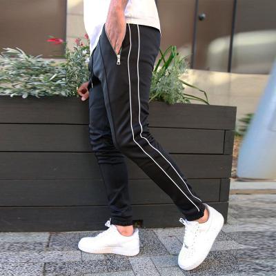 China Dropshipping High Quality Custom Logo Anti-Wrinkle Pants Side Stripe Fit Men's Long Trousers Casual Slim Straight Formal Cotton Trousers Leisure for sale