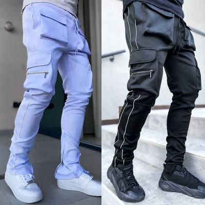 China High Quality Custom Slim Fit Joggers Mens Anti-Wrinkle Track Pants Multi-pocket Woven Fabric Pants Mens Casual Trousers for sale