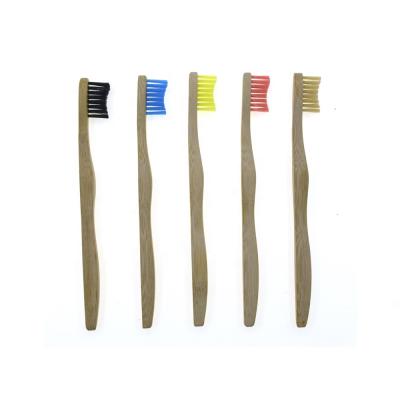 China Wholesale Eco Natural Environmental Black Kids Bamboo Toothbrush With Personal LOGO for sale