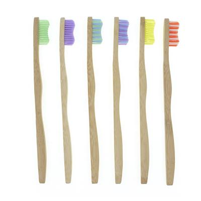 China Home Wholesale OEM Natural Nylon 4 Biodegradable Bamboo Toothbrush for sale