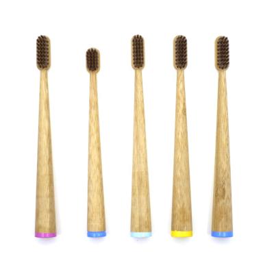 China Factory Direct Sales Natural High Quality Organic Conical Shape Luxury Adult Bamboo Toothbrush for sale