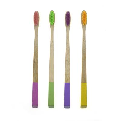 China OEM Natural Wholesale Natural Nylon 4 Biodegradable Bamboo Toothbrush for sale