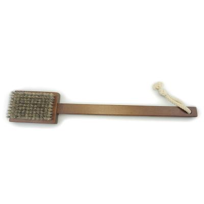 China All Natural Long Handle Double Side Wooden Shower Massage Body Bath Brush for sale