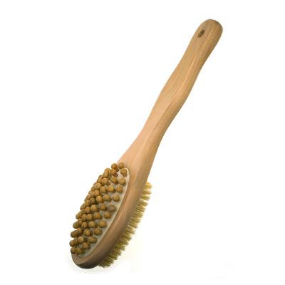 China Long Handle Body Double Side Wooden Shower Massage Body Bath Brush for sale