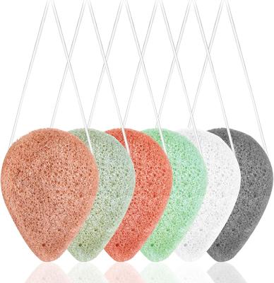 China Best quality private label pure natural water drop shape konjac sponge wholesale prices for sale