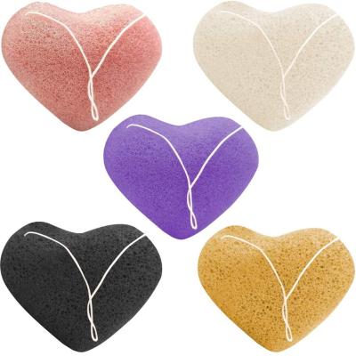 China Pure natural custom packaging 100% natural activated carbon konjac sponge for skin care for sale