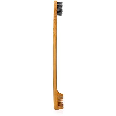 China Wholesale Custom Logo Eyelash Makeup Eco-friendly Boar Bristle Hair Edge Bamboo Command Broom for sale