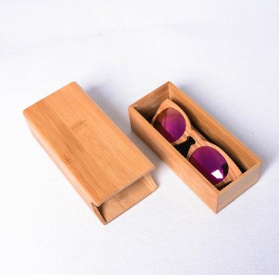 China Gift Boxes Wholesale Custom Eyeglass Case Bamboo Wooden Sunglasses Case Box for sale