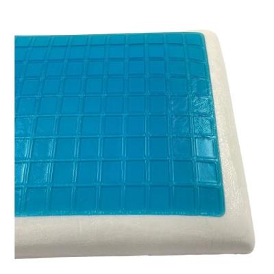 China Anti-Static Comfort Revolution Blue Bubble Gel No Odor memory foam pillow with gel for sale