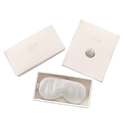 China Shading light eyemask for sleep high quality luxury gift box 100% mulberry silk eyemask for sale