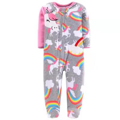 China 100% polyester baby pajamas onesie baby romper frog molton fleece for sale