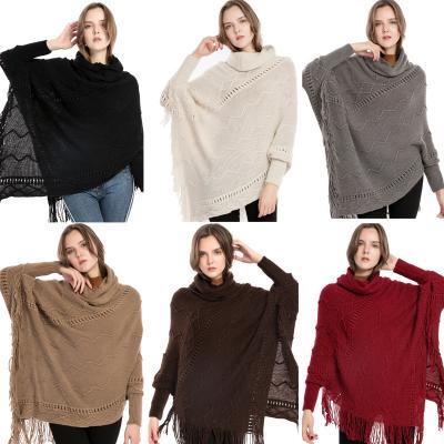 China Poncho Fashion Woman Poncho Knitted Wear Cape Woman for sale