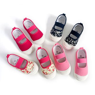 China Kids Fashion To Colored Flat Tied Canvas Shoes 21-25/26-30 for sale