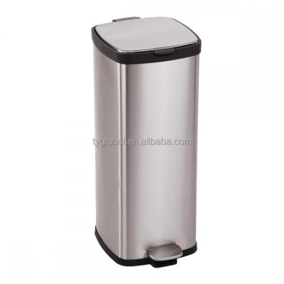 China Sustainable Stainless Steel Commercial Kitchen Trash Can Luxury Office Waste Container for sale