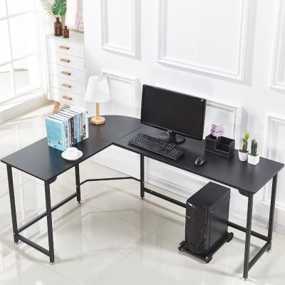 China L-shape Computer Table L-shape Steel Physical Channels Table Single Corner Wood Computer Gaming Desk for sale