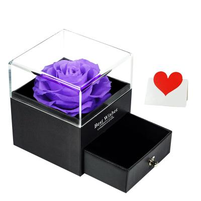 China Wholesale Home Decor CHASEWIN True Roses Preserved Roses Jewelry Box Eternal Valentine Gift for sale