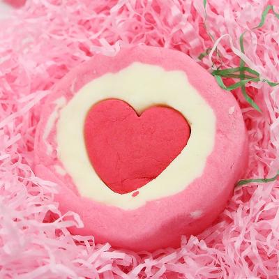 China Moisturize Hydration Whitening Heart Shaped Spot Bath Bar Rose Perfume Bath Bombs Essential Oil Bath Bar for sale