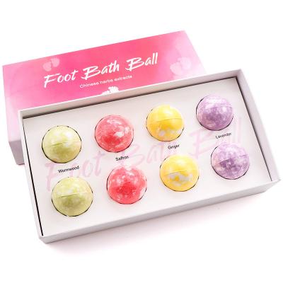 China Factory Price Foot 8 Pieces Healthy Herbal Bath Ball Set Foot Bombs Gift for sale