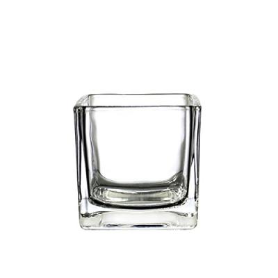 China Europe Square Glass Vase Morden Clearly For Cubic Flower Vase for sale