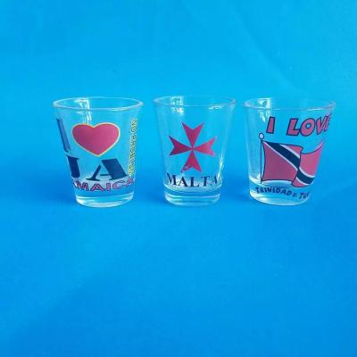 China Wholesale Empty Tableware New Style Sublimation Frosted Shot Glass Customized Shot Glasses Clay Shot Glass for sale