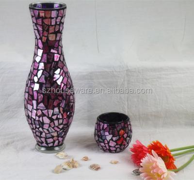 China 2016 environmental new design mosaic glass vase for sale