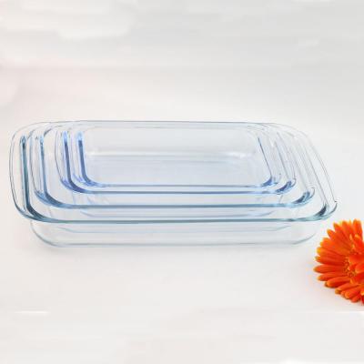 China Sustainable rectangular microwave safe borosilicate glass baking dishes, high quality glass mold, pyrex glassware for sale