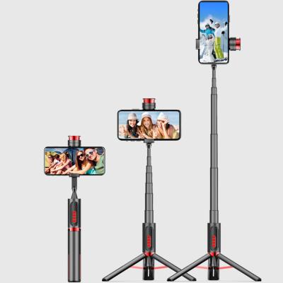 China Rotating Selfie Stick with remote control structure design light anti-shake that supports multi-angle rotation selfie stick for sale