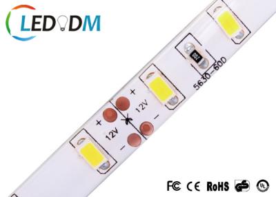 China 10mm Width Flexible LED Strip Lights , 14.4W 60 LEDs Per Meter 5630 SMD LED Strip for sale