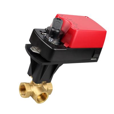 China With DN20 3 Way Rotary Actuator Electric Water Valve Ball Valve Wetter Control Electric Motor Pressure Damper for sale