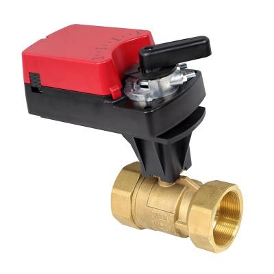 China With DN50 2 Inch Rotary Electric Ball Valve Water Valve Damper Two Way Motor Control Electric Pressure Damper With 8Nm Damper Actuator for sale