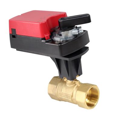 China With DN40 2 Way Electric Motor Rotary Actuator Ball Valve Water Pressure Damper Electric Motor Control Valve With 8Nm Damper Actuator for sale