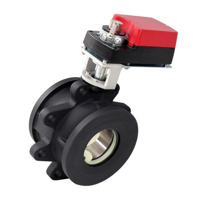 China With Two Way Motorized Rotary Actuator DN125 Electric Water Damper Valve Motor Control Electric Ball Valve With 16Nm Damper Actuator for sale