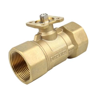 China Box With 6Nm DN32 HVAC PN20 Actuator Water System Wetter Two Way Electric Valve Control Brass Ball Valve With Good Quality for sale