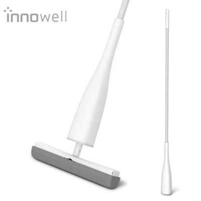 China Innowell Sustainable Mop Floor Cleaning Supplies Innovative Four Side Hand Clamps Free Spinning Sponge Home Tools Spin Mops Iron for sale