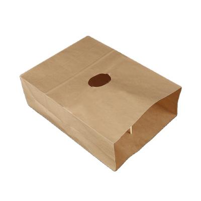 China Recyclable Square Yellow Window Take-out Window Bag Recyclable Cowhide Paper Cow Bottom Kraft Paper Bag for sale