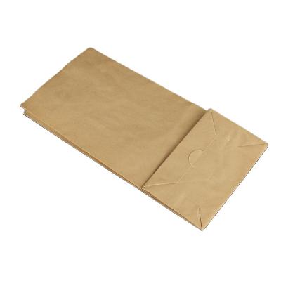 China Recyclable Stand Alone Yellow Kraft Paper Bag Household Stationery Storage Bag Hamburger Bread Film Food Bag for sale