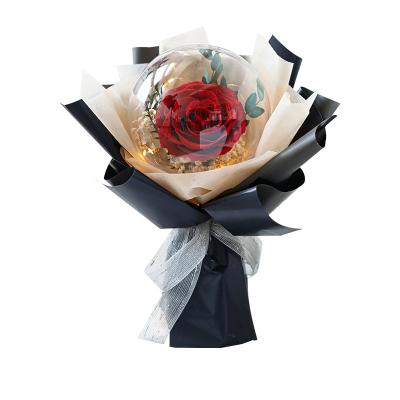 China Light Luxury Valentine's Day is popular flower boupuet preserved roses for decoration &gifts for sale