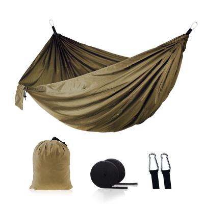 China Ultralight Waterproof Military Nylon Rope Garden Hook Camping Hanging Hammock Zero Mesh Neck Parachute Folding Portable Swing Outdoor for sale