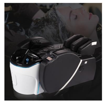 China 6 massage modes and 5 massage programs hot sale comfortable black hair salon beautiful units air pressure massage shampoo work out bed unit for sale