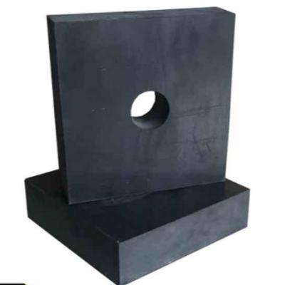 China Black Square Rubber Block Isolation Cushion Black Damping Rubber Block Of Natural Rubber Or Neoprene Damping Plate for sale