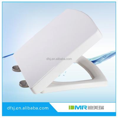 China Slow-end Toilet Seats White Soft Narrow Square Stainless Steel Hinge Toilet Seat for sale