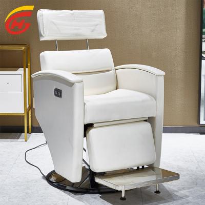 China Contemporary high-end high-end electric barber chair can be automatically rotated, equipped with 2 motors, CE can be customized color for sale