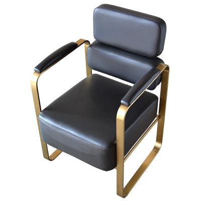 China Honggang Contemporary 2021 New And Fashionable Barber Chair Resilience Sponge Stainless Steel Simple High Frame for sale