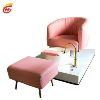 China European recreational massage pedicure chair is suitable for nail art function, double drainage port, customized color for sale