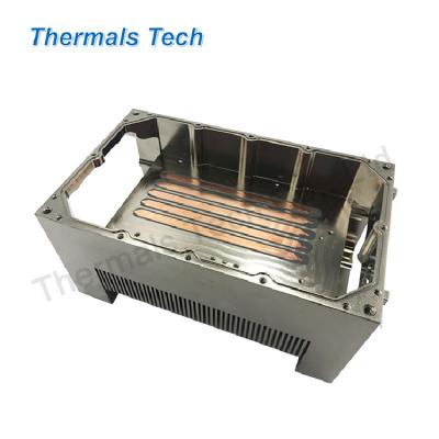 China High Density Refrigeration Parts Fin Radiator With Heat Pipe For Radar Communications Defense for sale