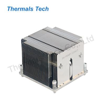 China Intel LGA 1151/2011 Density 2U Fin Passive Heatsink With 3 Heat Pipe Insert For CPU Cooler for sale