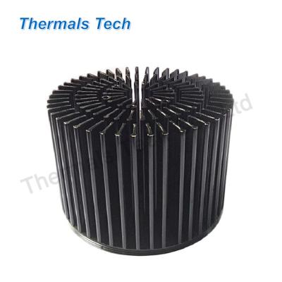 China Electronic diameter 180 mm aluminum electronic radiator with cold forge black anodic oxidation for sale